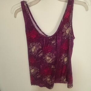 GUC Old NavyFloral Purple Sleeveless Top